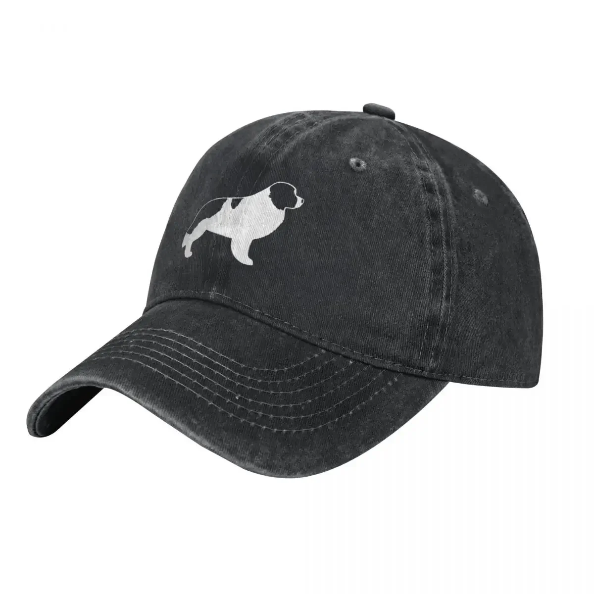 

Newfoundland Landseer Dog Breed Silhouette(s) Baseball Cap Luxury Cap Snapback Cap Big Size Hat Mens Hats Women's