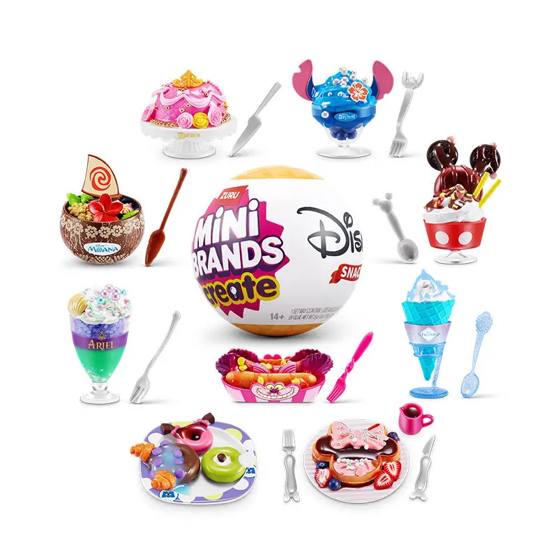 Zuru Mini Brands Create Disney Snacks Kawaii Kitchen Master Chef 2nd DIY Blind Box Creative Making Food Trendy Collectible Toy