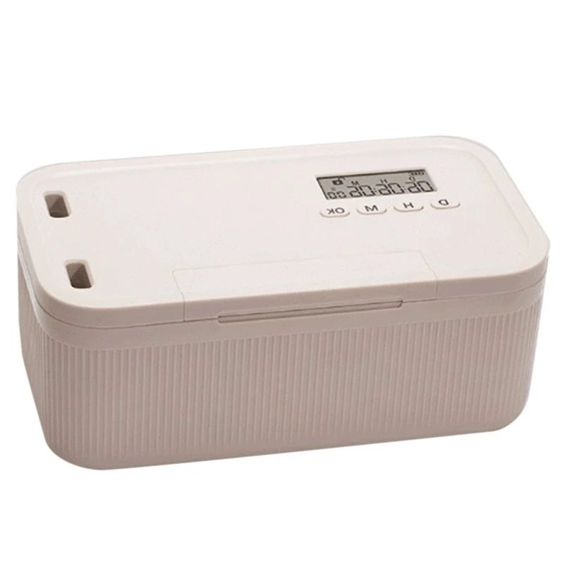 AT69 -Safe Storage Timer Lock Boxes Electronic Lockable Container Multi-Function Phones Cigarettes Personal Items Files