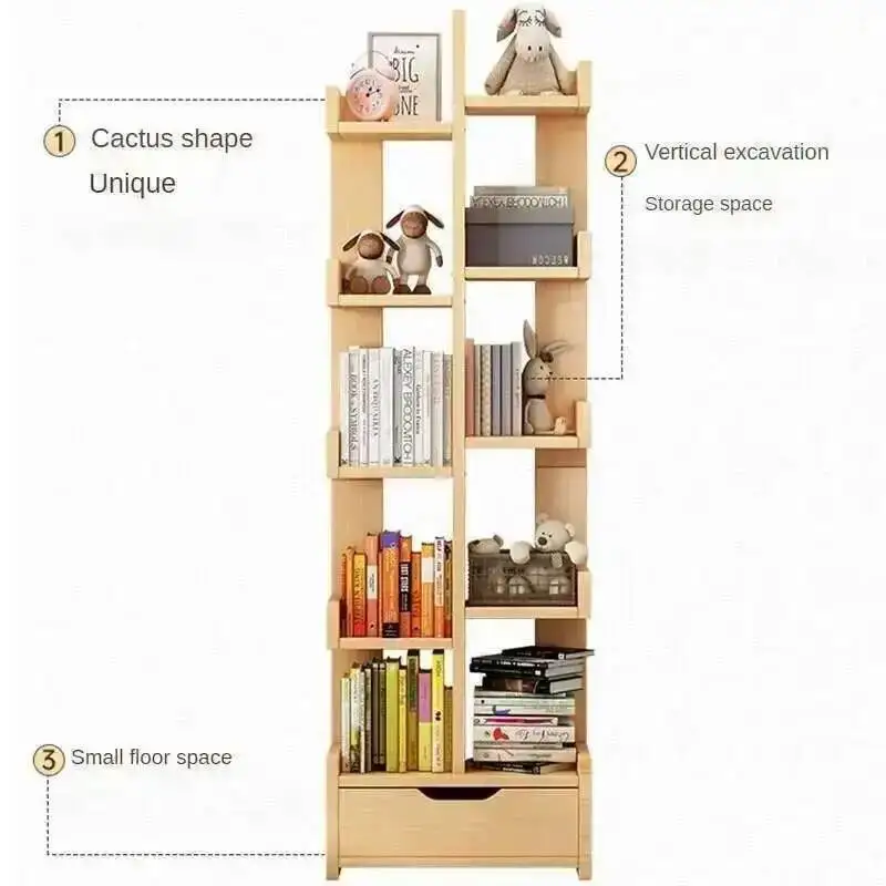 Small Shelf Bookcase Library Modern Floor-standing Tree-shaped Book Simple Light Luxury Creative Bookcases for Study for Room