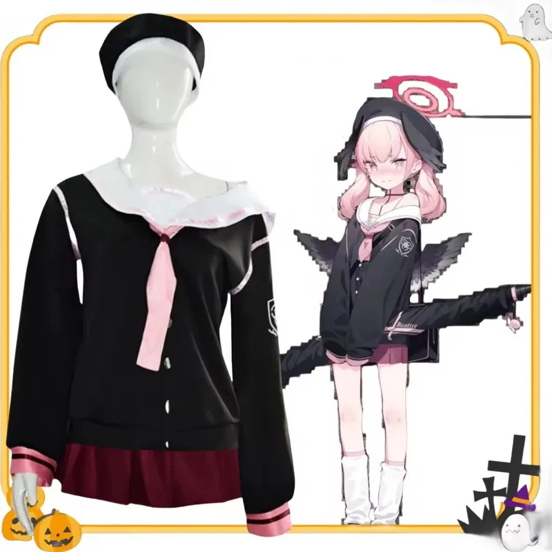 

Game Shimoe Koharu Blue Archive Project MX Cosplay Costume Anime Trinity General School Loli Sailor Uniform Halloween Suit