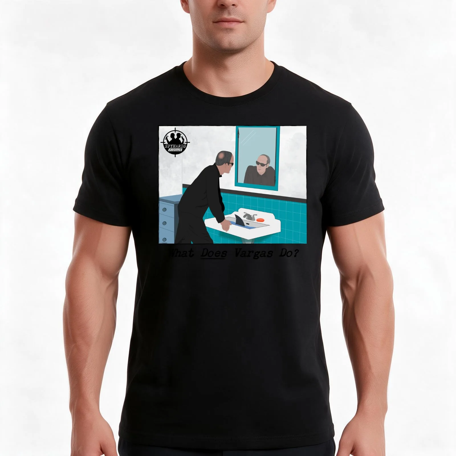 What Does Vargas Do? T-Shirt, Summer Casual Cotton Tee, Oversized Streetwear Tops, Vintage Graphic Print, Loose Fit Short Sleeve