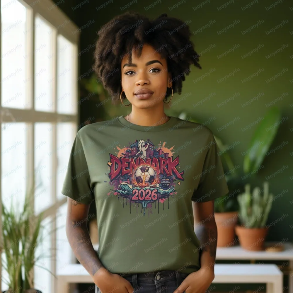Denmark Football Cup 2026 Soccer Team Tshirt Denmark Soccer Fan 2026 T-Shirt Football Game Day Apparel Tee National Pride Gift