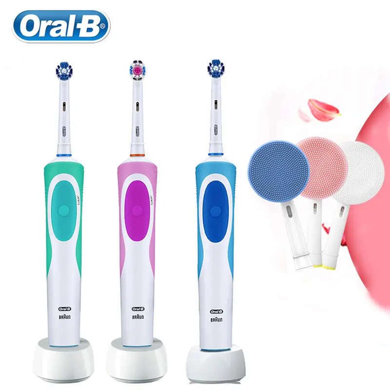 

Oral B Electric Toothbrush 2D Rotary Teeth Brush Deep Cleaning Waterproof Rechargeable Toothbrush With 4 Gift Refill Face Brush