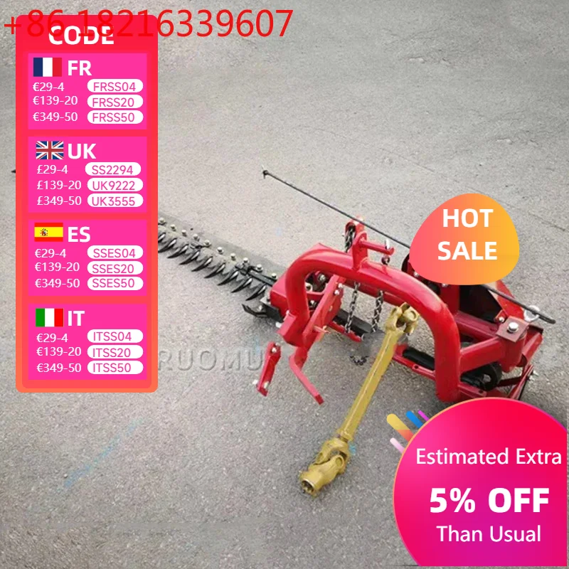 Tractor Mounted 3 Point Hitch Sickle Bar Mower Cutter Finish Mower Alfalfa Mower 2.1/1.8/1.6/1.4M