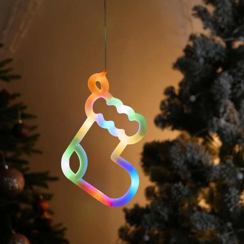 Novo natal ventosa luz corda natal pequena lâmpada atmosfera decoração céu estrelado feriado corda de luz de baixa tensão