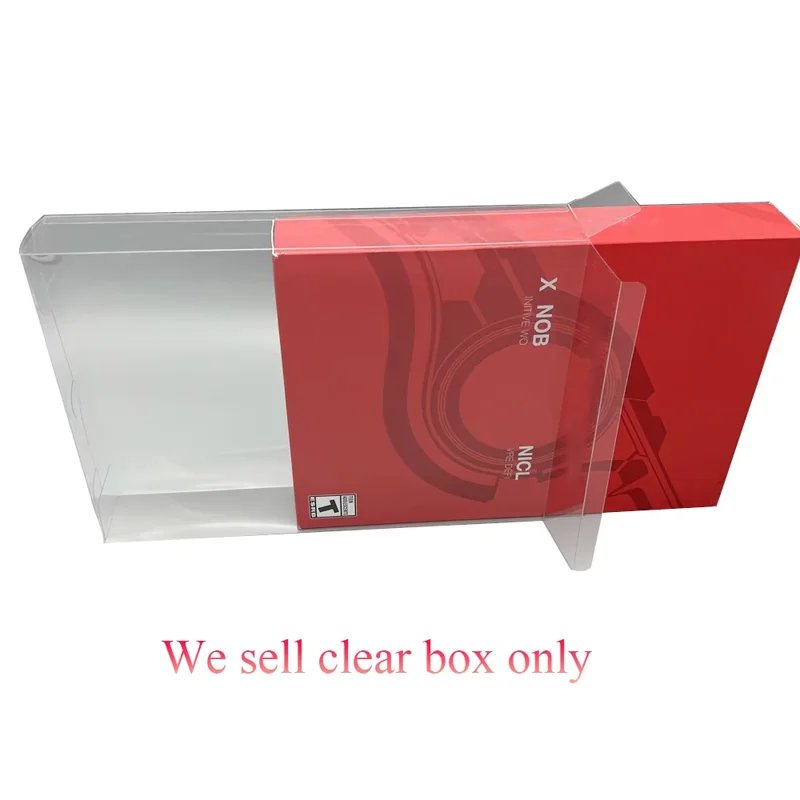 Caja de cubierta transparente de PET para SWITCH NS para Xenoblade Chronicles versión estadounidense caja de almacenamiento protectora