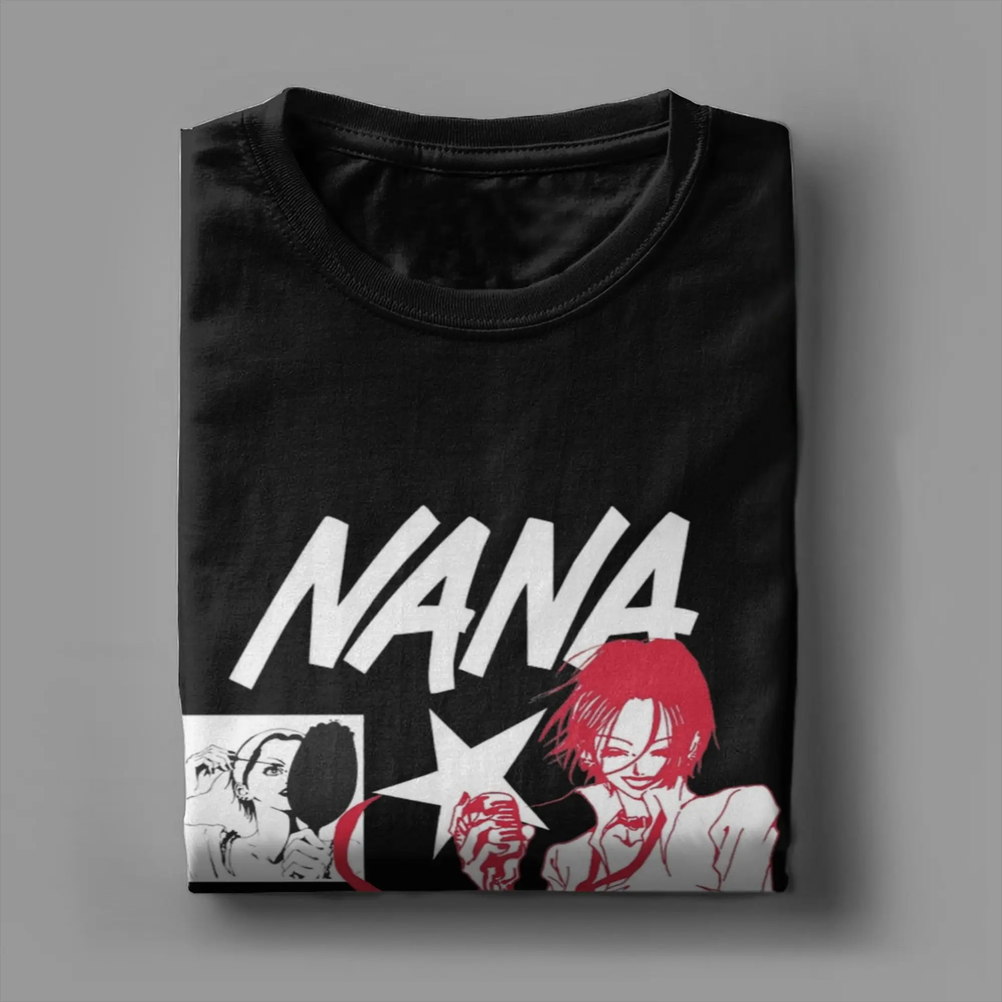 Vintage Nana osaki Anime T-Shirts for Men Crewneck 100% Cotton T Shirt  Short Sleeve Tees Original Clothes view 4