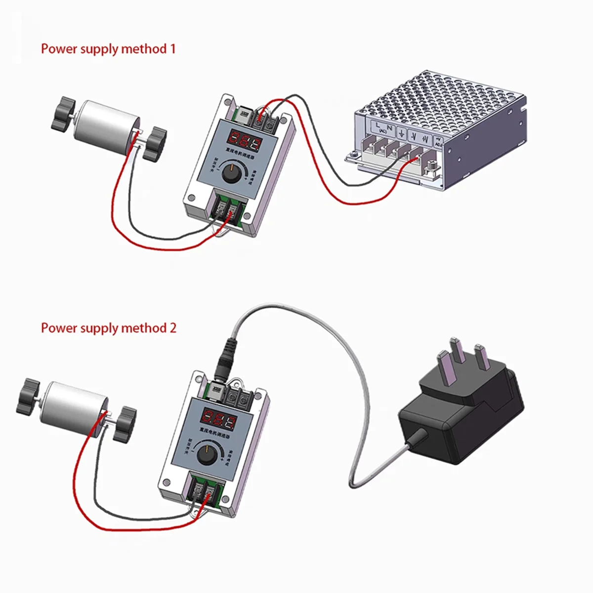 Control remoto inalámbrico, velocidad del Motor de CC, luz LED, PWM, atenuación, módulo de Control de velocidad, interruptor para actuador lineal eléctrico