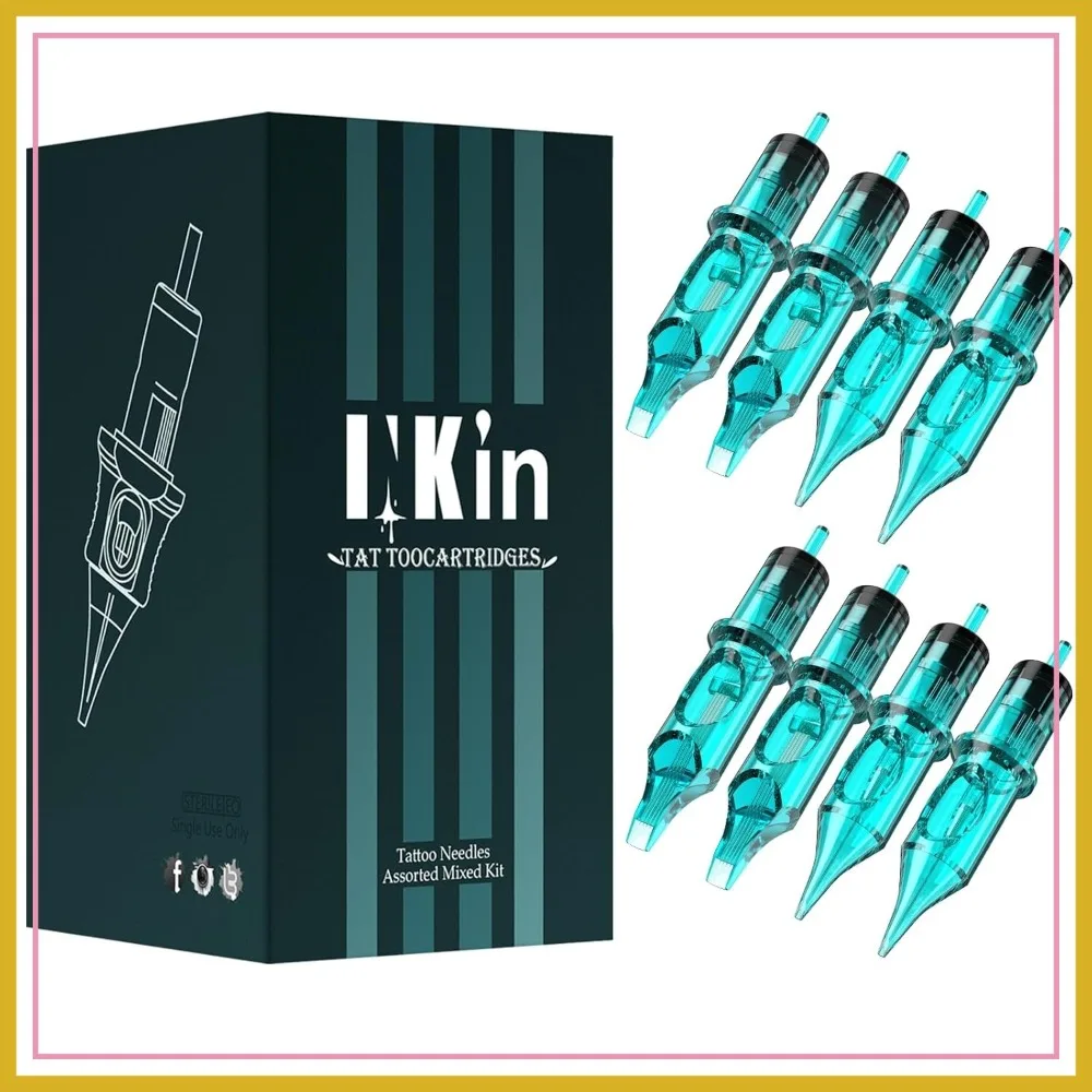 

50Pcs Assorted Tattoo Cartridge Needles Mixed Size Curved/Round Magnum #12 Standard 5RM-13RM for Tattoo Machine Pen