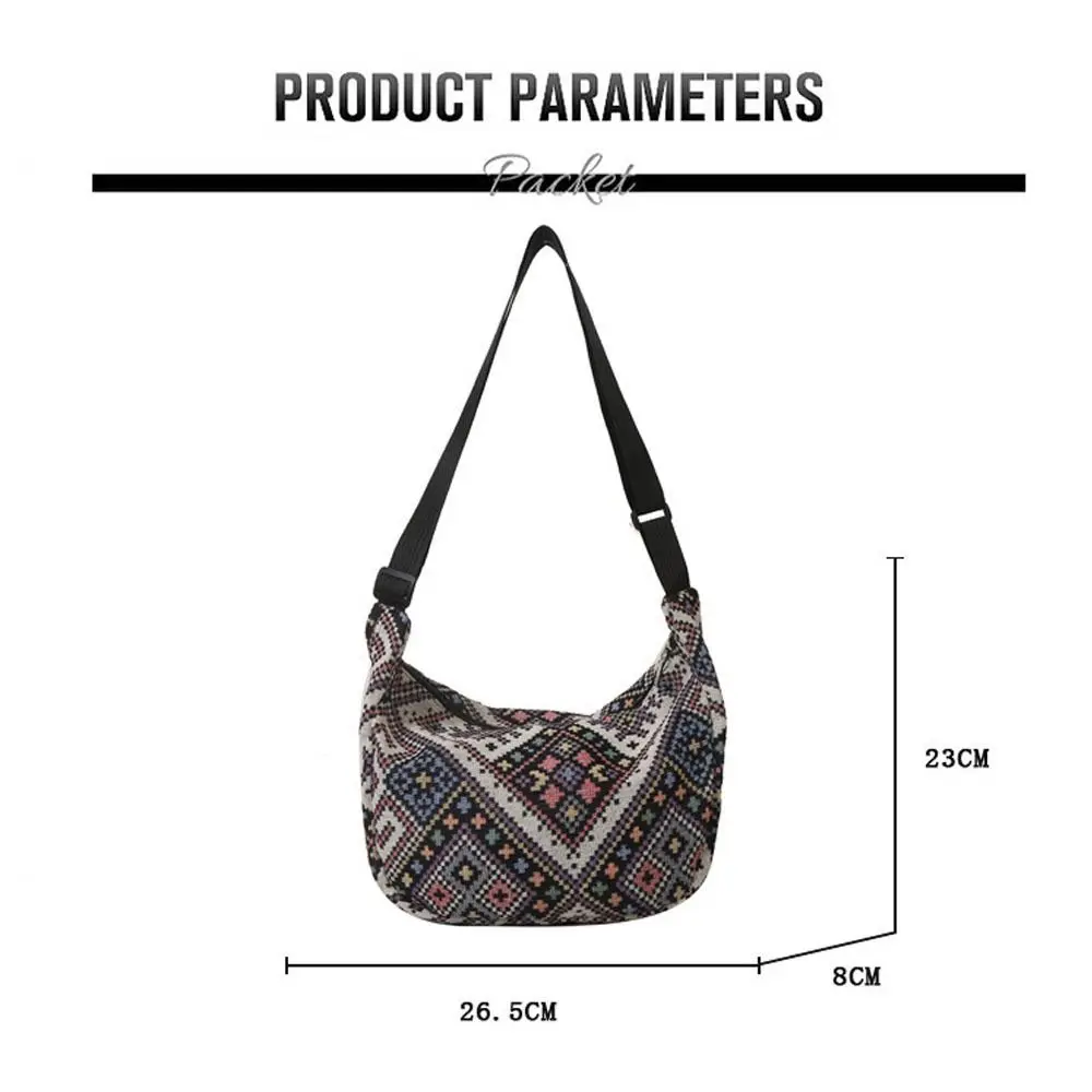 Women Female Large-capacity Shoulder Bags Students Canvas National Style Handbags Underarm Bags Messenger Bag view 6