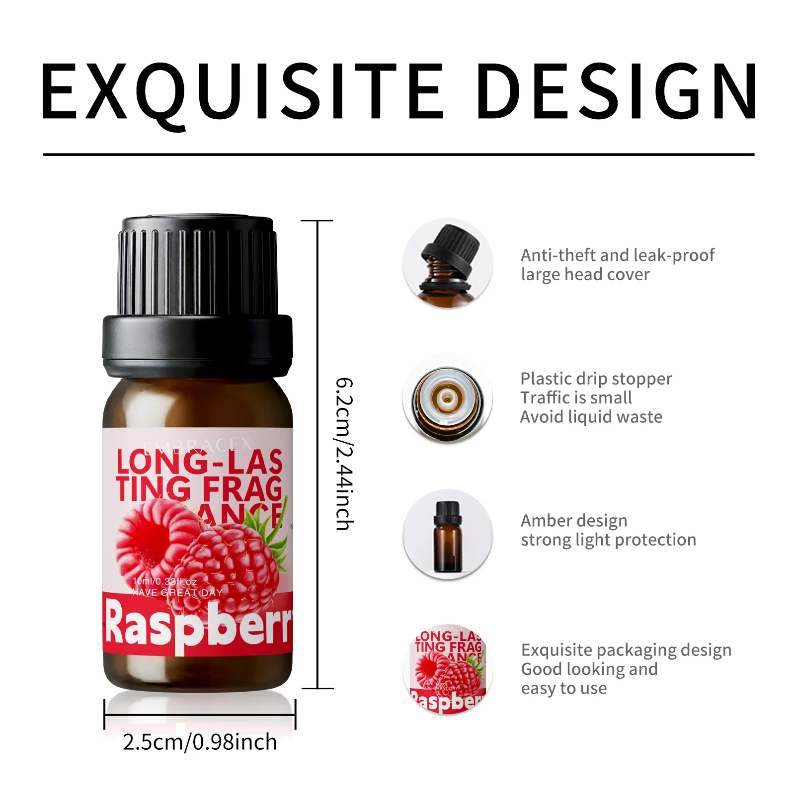 10ml Raspberry Fragrance Oils Women Funny Gifts Long-Lasting Fragrance For Women Types Aroma Oil