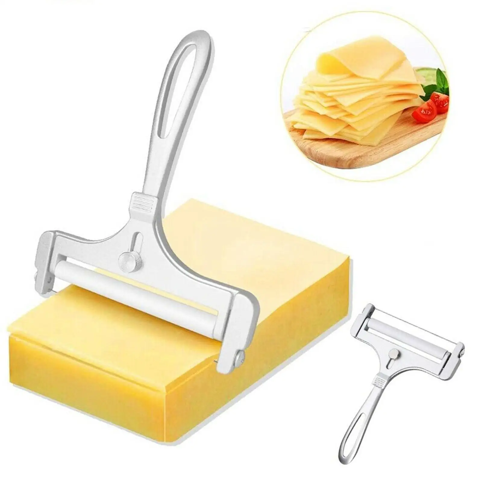 Adjustable Cheese Slicer Thickness Butter Cutter Soft and Semi-Hard Kitchen Cooking Cheddar Grater Stainless Steel Gadgets ﻿