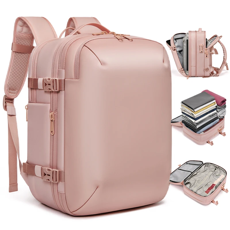 Travel Woman Backpack Vacuum Compression 16 inch Laptop Backpack USB Charging School Backpack Extended Hiking Business Backpack