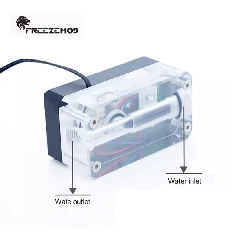 FreezeMod PC Liquid Cooler 5V ARGB Flow Sensor + Flowrate+ Thermometer 3 In 1 Water Cooling Monitor Digital OLED Display,
