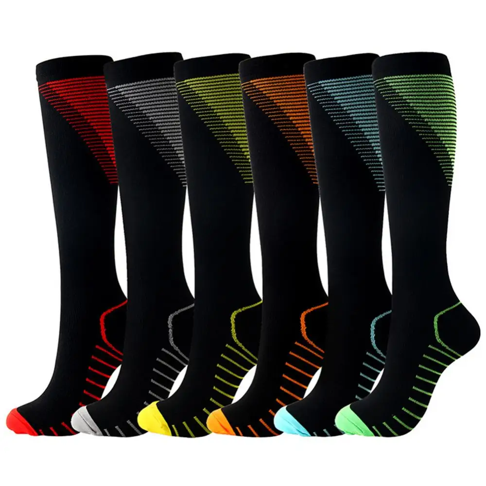 

Pressure Socks Men Women Outdoor Sports Socks Football Soccer Running Nylon Calf Socks Outdoor Colored V-shaped Socks