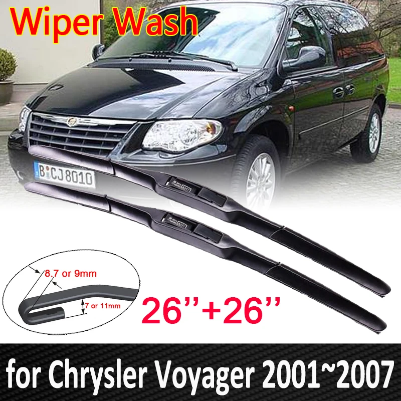 for Chrysler Voyager 2001~2007 2002 2003 2004 2005 2006 Front Windshield Windscreen Wipers Car Wiper Blade Car Accessories