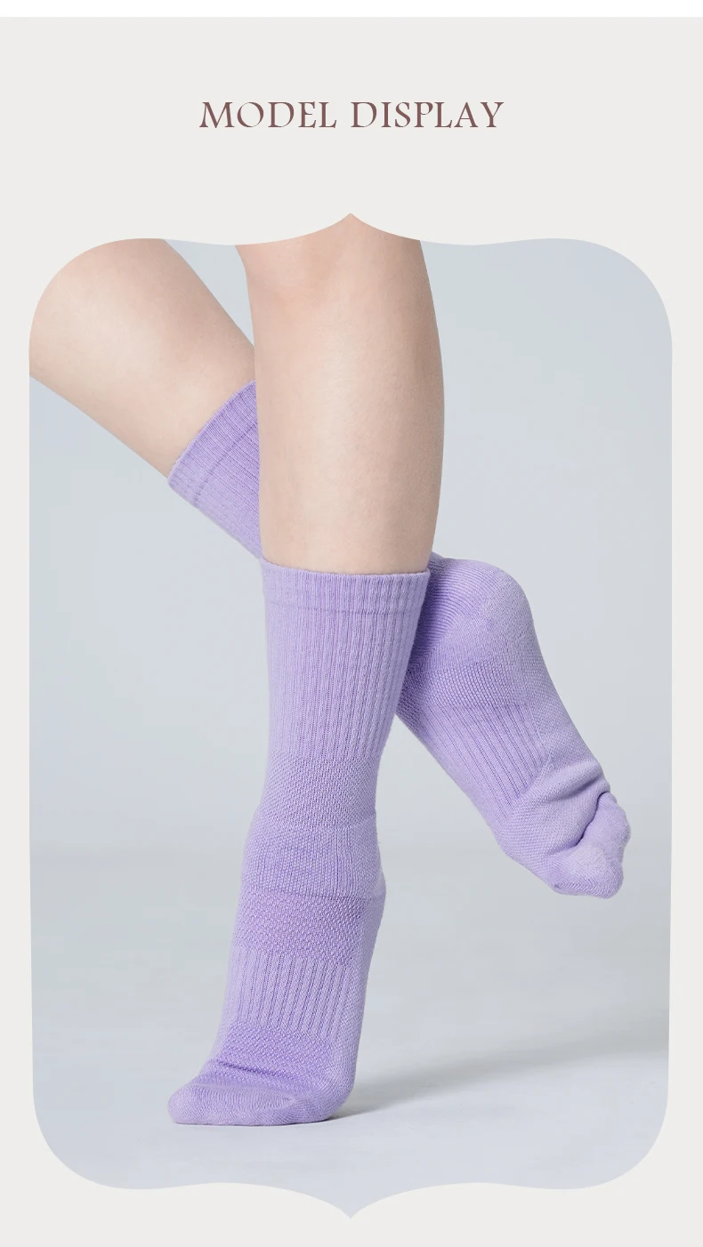 Rutschfeste Tanzsocken für Damen und Herren, moderne Ballett-Übungsstrumpfhosen mit Grifffüßen für Erwachsene, Yoga-Crew-Socken – Detail 9