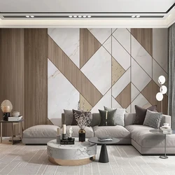 Custom Photo Mural Modern Abstract 3D Geometric Marble Grid Pattern Wallpaper Bedroom Sofa Background Wall Covering Home Decor