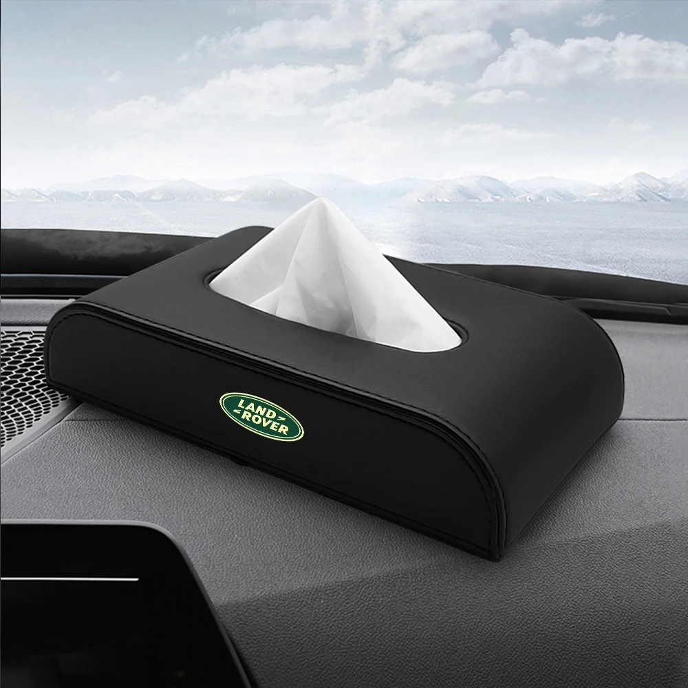 Leather Car Tissue Storage Box Car Storage Accessories for Land Rover Range Rover SVR Discovery Supercharged Evoque Velar L322