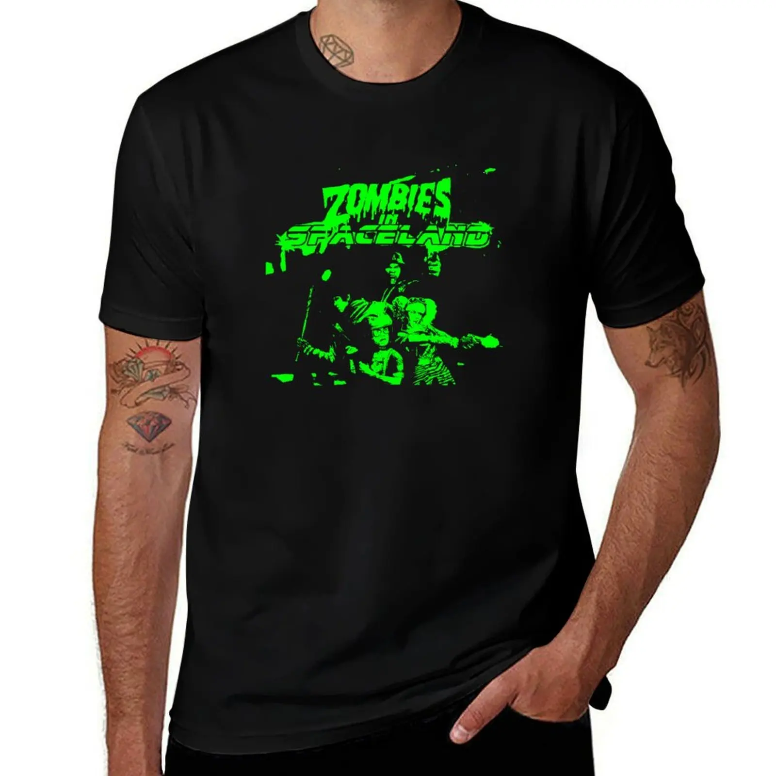 

Zombies in Spaceland T-Shirt Clothing blue archive valentines clothes oversize t-shirts man mens graphic t-shirts hip hop