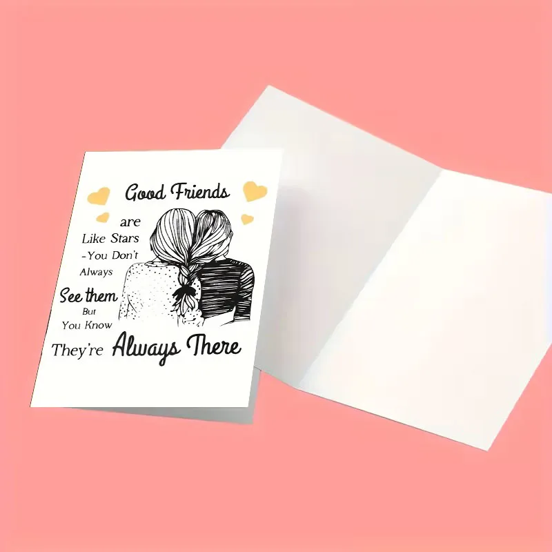 2/4/8pcs nome personalizado e cartões de aniversário (para enviar desejos aos amigos)