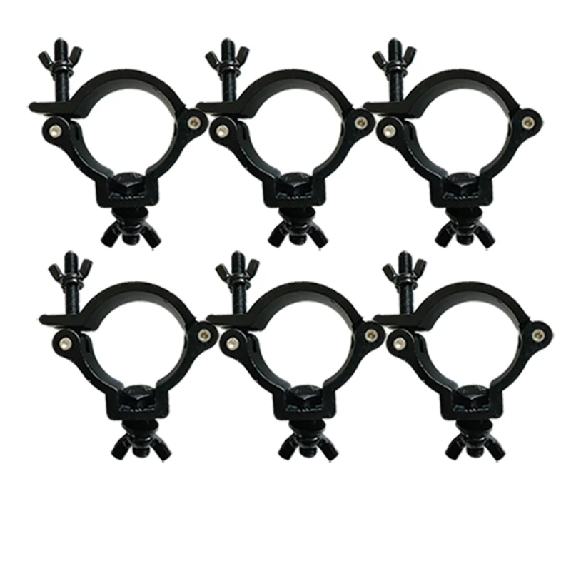 6pcs/lot Stage Lights Hook Hanger Truss Bracket Stage Heavy Duty Clamp Theater Lighting Kit 48-52mm 100KG Aluminum Alloy Hooks