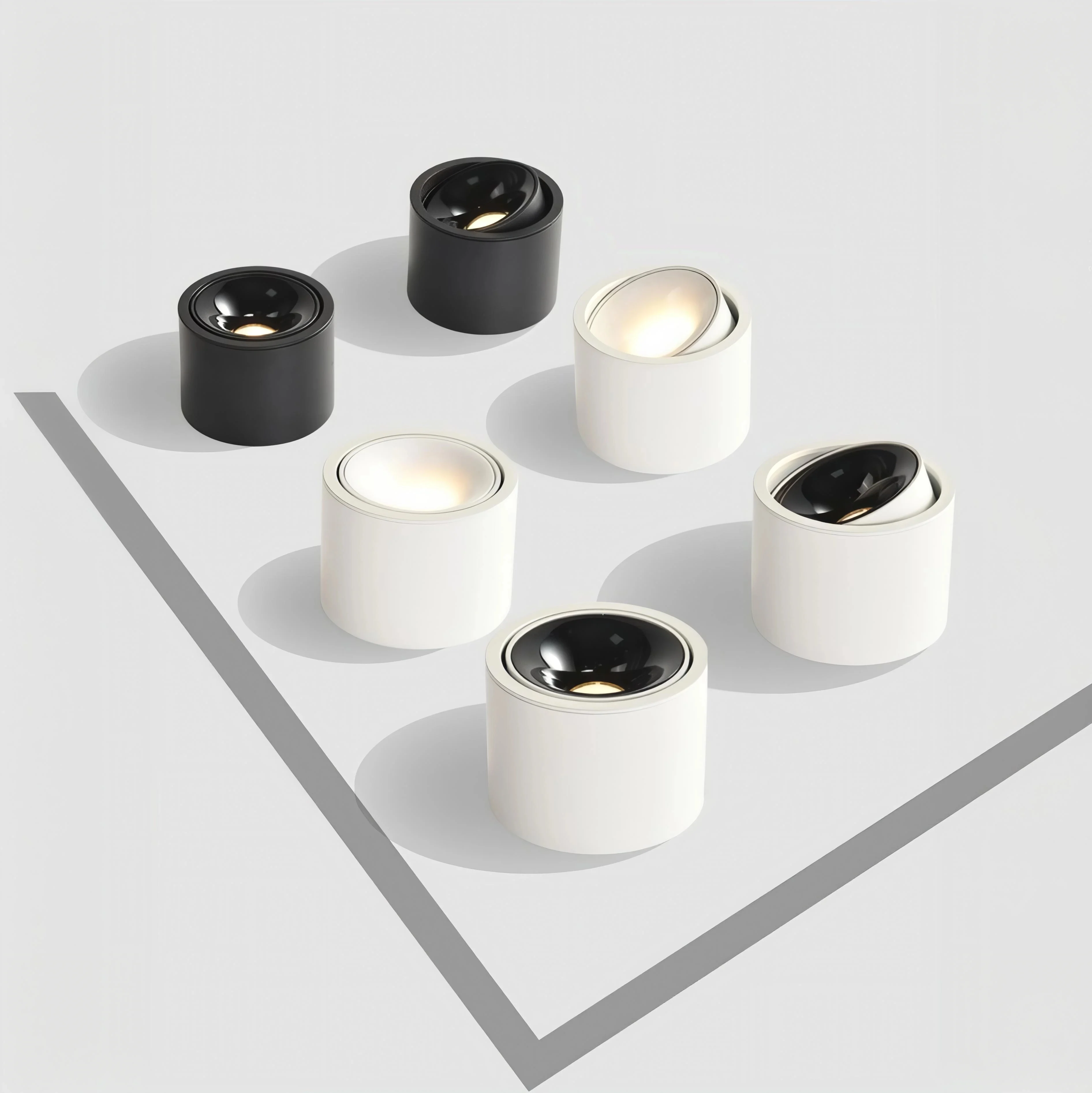 

Конструкция из 2 шт. Светодиодный потолочный светильник поверхностного монтажа Алюминиевый регулируемый угол с антибликовым покрытием Доступны готовые характеристики