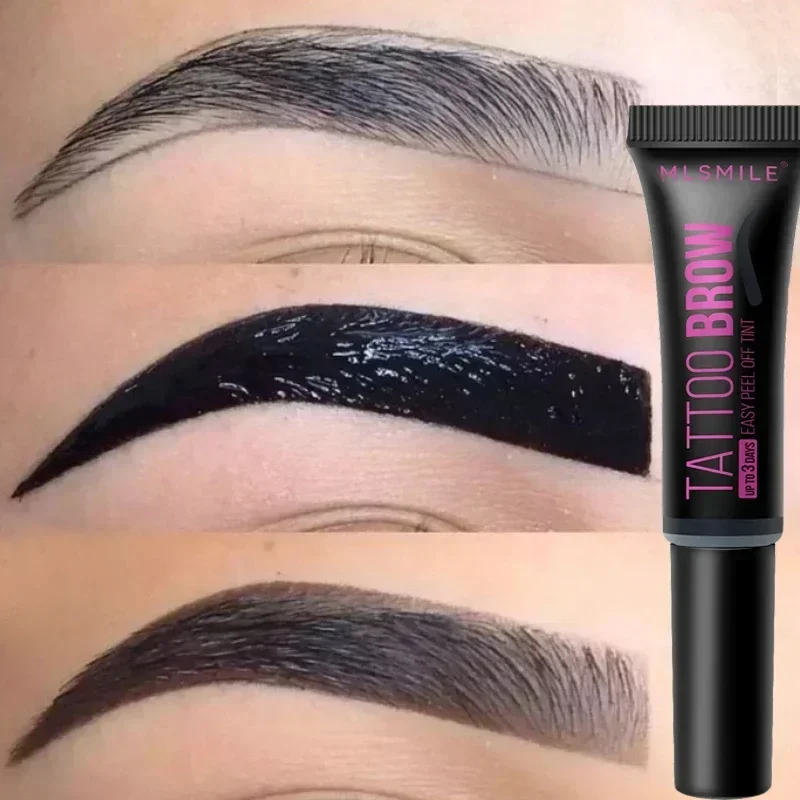 3 วันฉีกขาด Eyebrow GEL กันน้ํา Easy Dye Eyebrow Cream กึ่งถาวร Brow TATTOO Enhancers Tinting เครื่องสําอาง