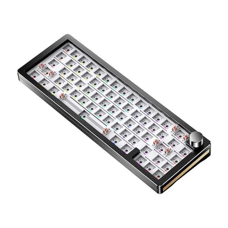 Yindiao Y65l Aluminum Pile Mechanical Keyboard Kit Gasket Customized Rgb Full Key Non Punch Hot Plug Competitive Gaming Keyboard