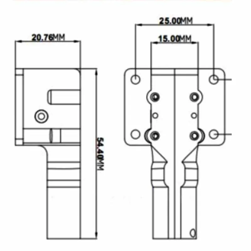 57mm High 25g Servoless Retract Laterally Landing Gear With 40mm Wheel For RC FPV Fixed Wing Aircraft Metal Worm Undercarriage