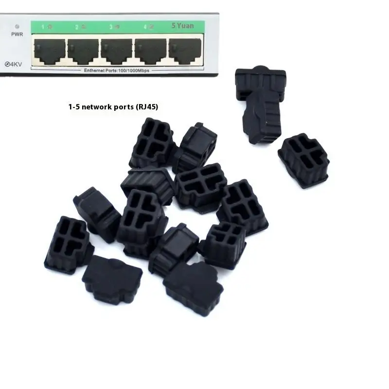 10Pcs Laptop/Computer/Router Accessories RJ45 Dust Cap Connector Dust Cover Plug Protector Plugs Hub Port