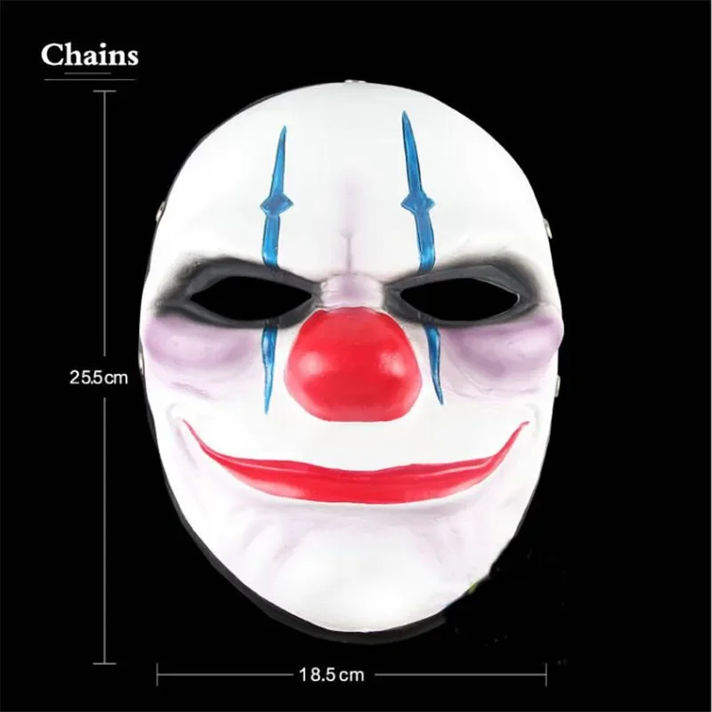 Payday 2 Mask Resin The Heist Dallas/Wolf/Chains/Hoxton cosplay halloween horror clown masquerade cosplay Carnaval Costume men