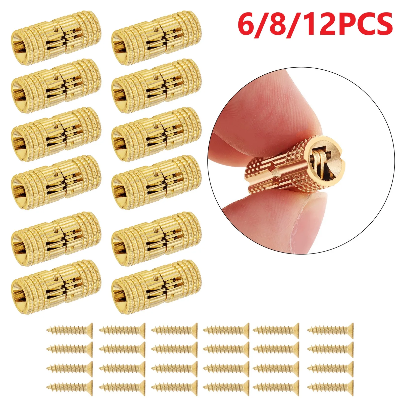 6/8/12pcs 8mm Hidden Barrel Hinges for Jewelry Box / Invisible Doors / Cabinets with 180 Degree Opening Angle,Furniture Hinges