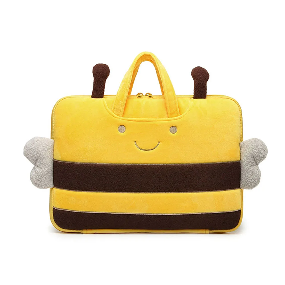 new-cute-bee-contrast-color-laptop-bag-women-portable-shockproof-computer-sleeve-square-storage-bag-for-macbook-notebook