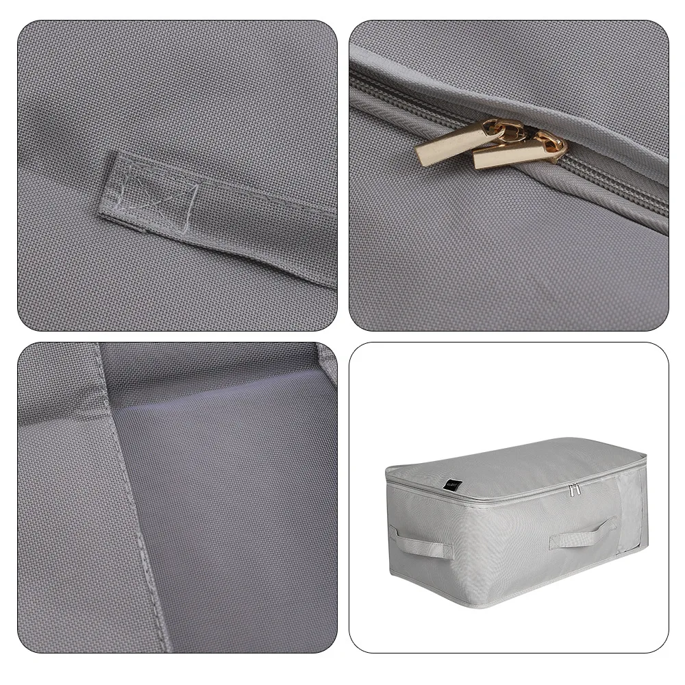 1Pcs Oxford Cloth Solid Color Zipper See-through Quilted Bag Wardrobe Clothing Quilts Finishing Storage Bag