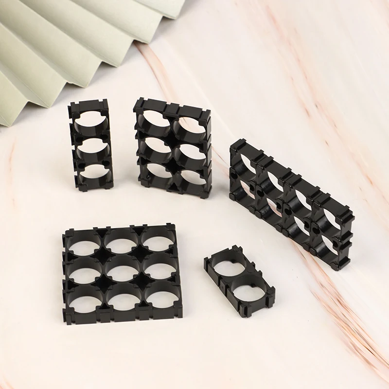 10 Buah Tempat Baterai 18650 Tahan Api Braket Tempat Anti Getaran Tempat Sel Li-ion Tempat Baterai Casing Plastik Silinder