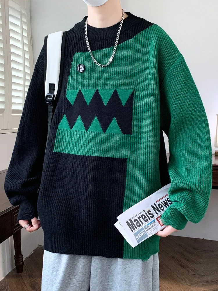 

American Sle Men's Knitted Sweater round Ne Long Sve Base irt Autumn Winter New Arrival Soft Comfortable Polyester N...