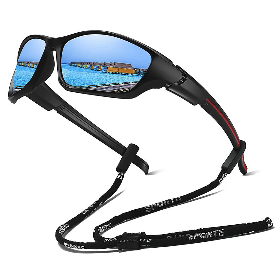 With Chain Fashion Men Women Running Mountaineering Fishing Sunglasses Driving Outdoor Sport Safety Protective Glasses image 4