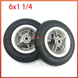 6x1 1/4 tyre 150MM Scooter Inflation Wheel Aluminium plastic Hub Inner Tube Electric Scooter 6 Inch Pneumatic Tire