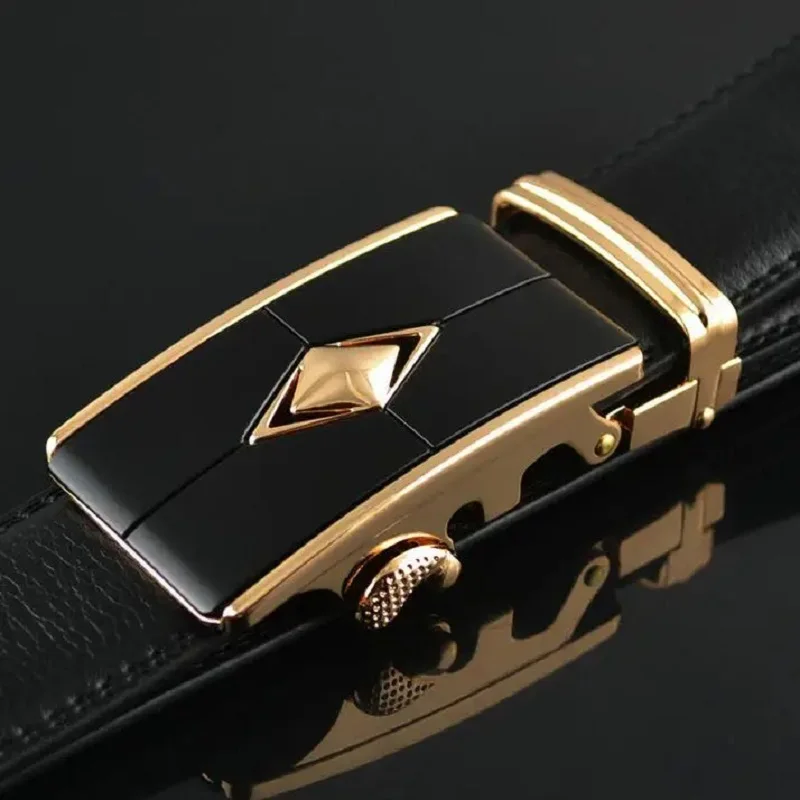 Luxury Men\'s Belt High Quality Genuine Leather Belts Male Metal Automatic Buckle Belts Famous Fashion Business Men\'s Waist Band