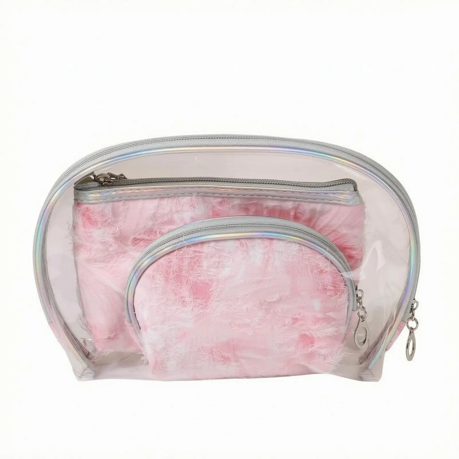 Transparent Cosmetic Bag Organizer Waterproof Travel Pouch with Soft Inner Lining for Carry on Luggage