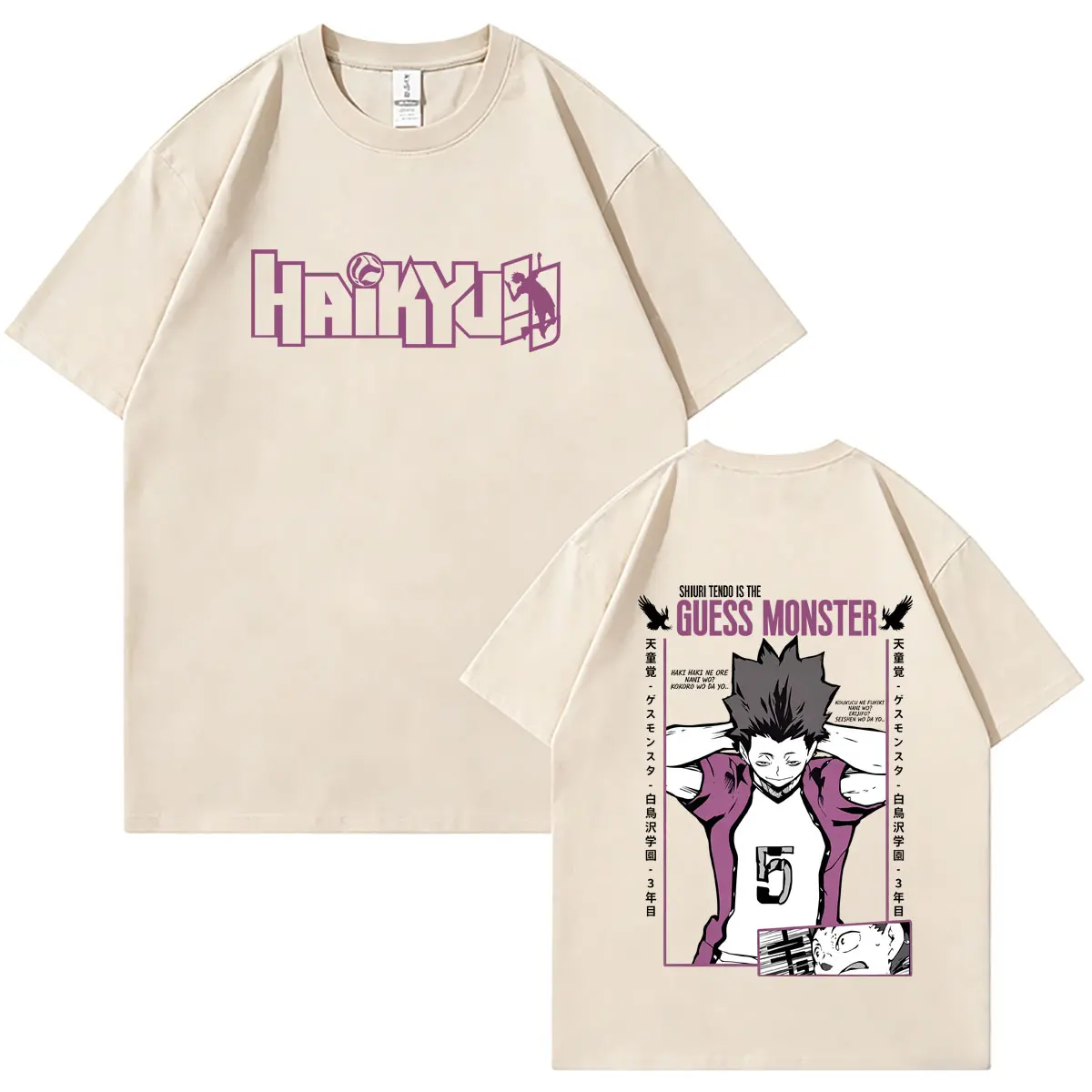 Anime Haikyuu Shiratori Tendo T-shirt Summer Men Women Manga Casual Tshirt Male Fashion Vintage Oversized T Shirts Streetwear