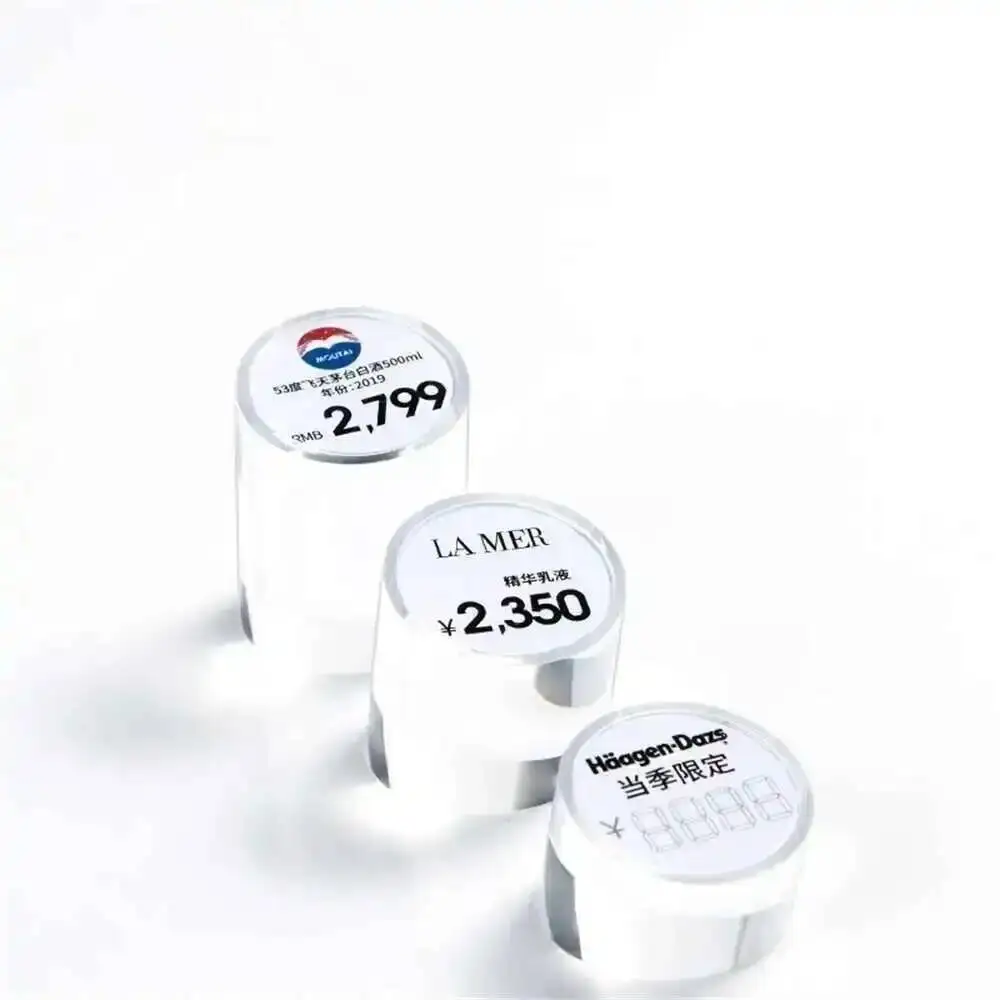 5pcs Acrylic Price Tag Paper Holder Display Stand Table Mini Price Cubes Jewelry Label Sign Watch Tag