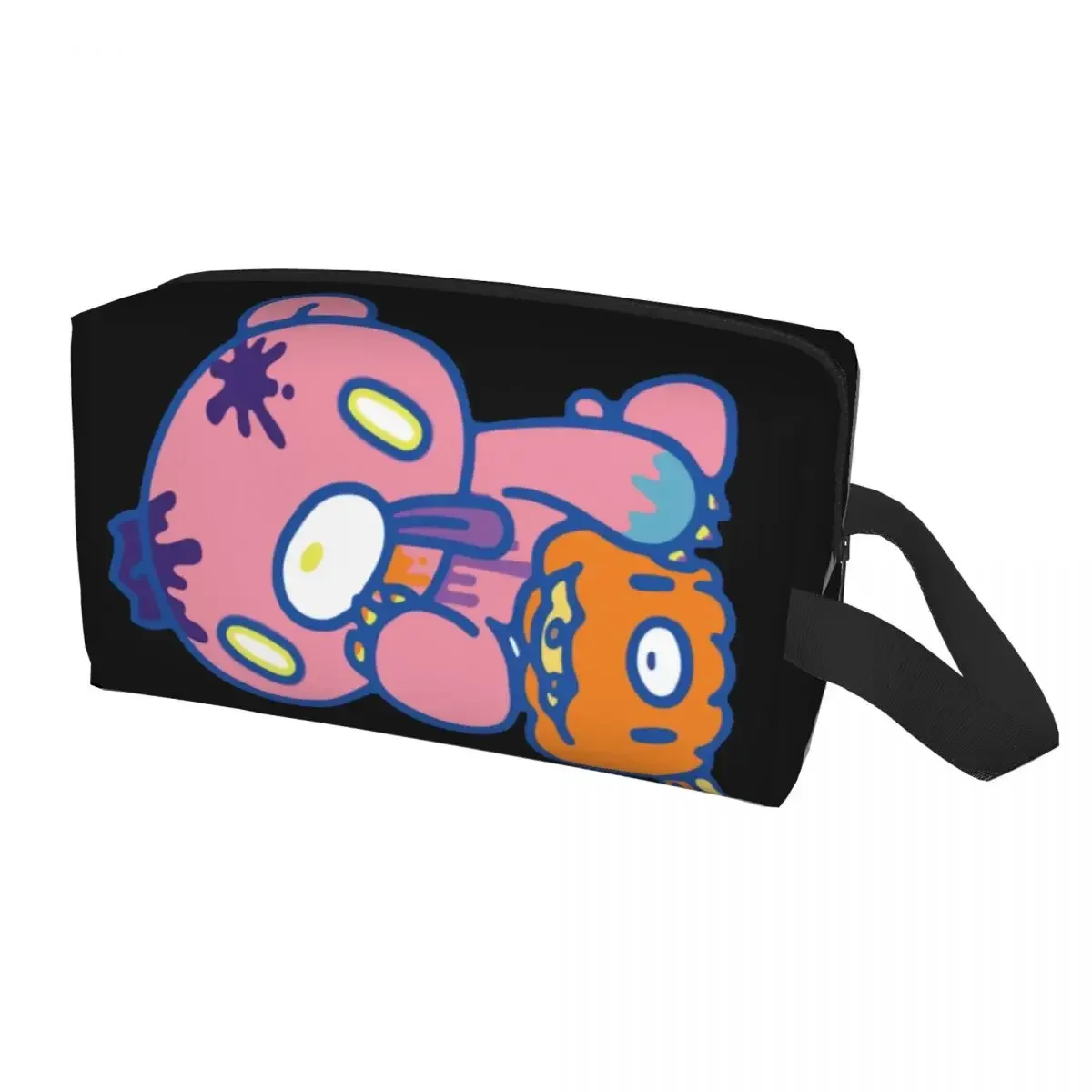 Pumpkin Zombie borsa per il trucco dell\'orso cupo per le donne organizzatore cosmetico da viaggio borse da toilette per la conservazione Kawaii