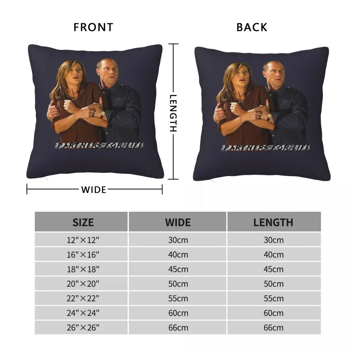 Law & Order Olivia Benson Elliot Stabler Pillowcase Polyester Linen Velvet Creative Zip Decor Home Cushion Cover 45x45