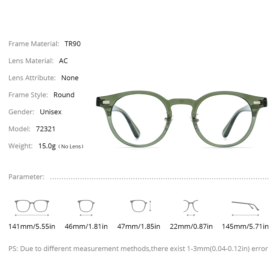 Bingkai Kacamata NIANZHEN TR90 Wanita 2025 Desain Oval Merk Kacamata Pria Ultraringan Retro Vintage Kacamata 72321