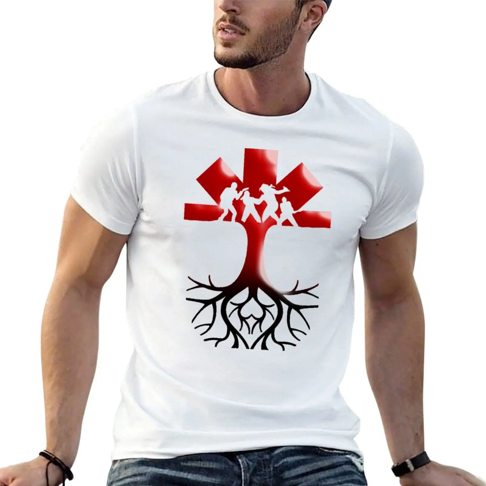 

man Art t RHCP cotton T-Shirt shirt casual t Tree shirt man
