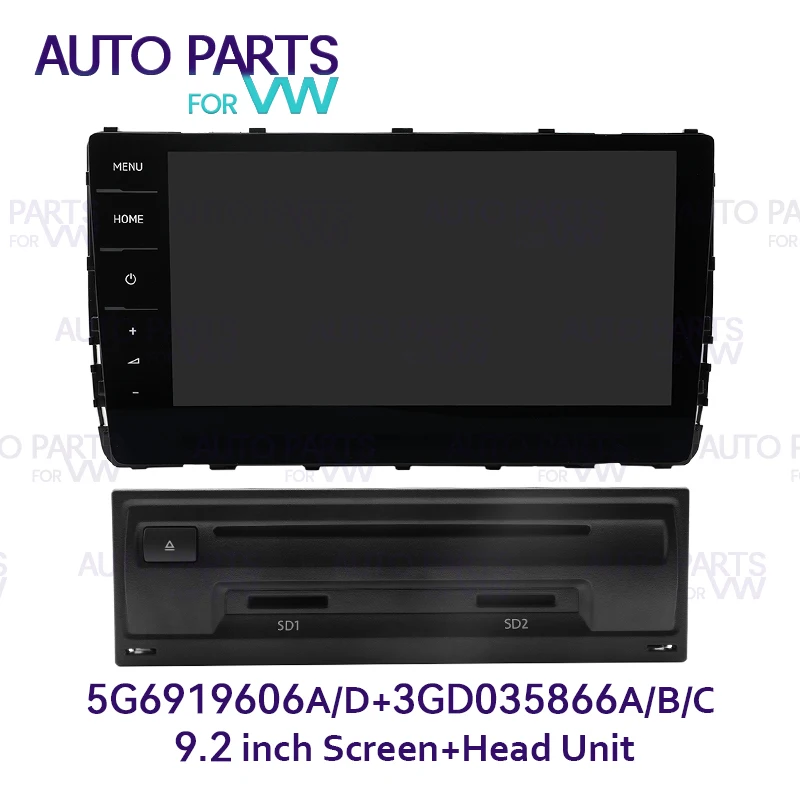 OEM 9.2 inch Full Touch Screen Carplay Head Unit 5G6919606A 3GD035866A Car Radio For VW Golf MK7 7.5 R Passat B8 Tiguan MK2