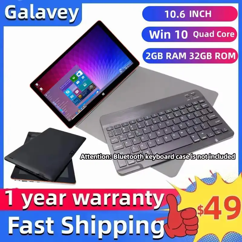 Gorąca sprzedaż 10.6 ''C23S Windows 10 Tablet czterordzeniowy 2 GB RAM 32 GB ROM podwójne kamery 1366*768 IPS WIFI tablety PC